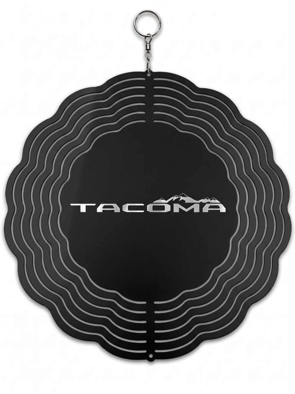 10" Toyota Tacoma Mountain Kinetic Wind Spinner - Metal Hanging Yard Decor Black